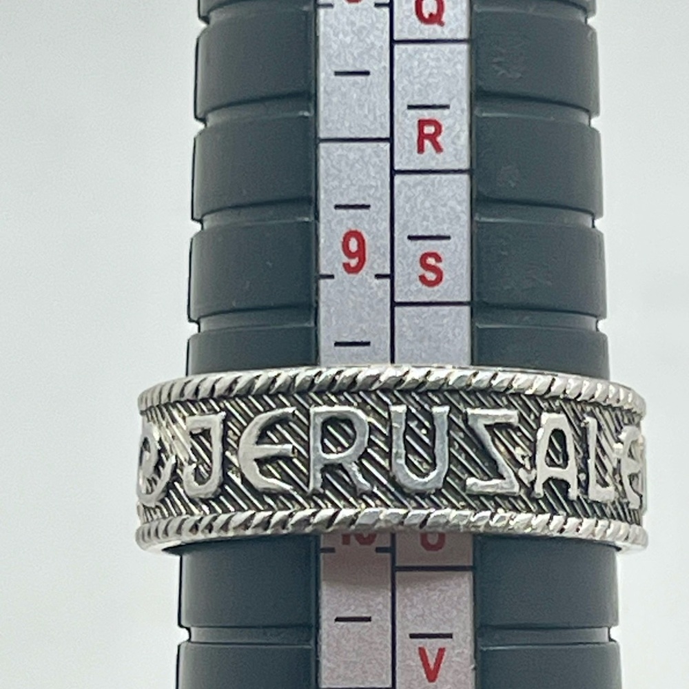 sterling silver jerusalem adjustable ring lightwe… - image 6